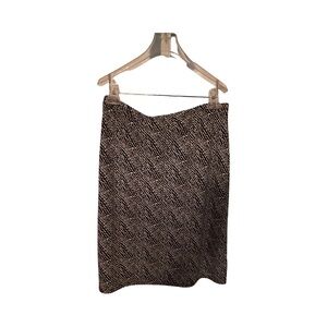 ANNE KLEIN Black and White Midi Skirt